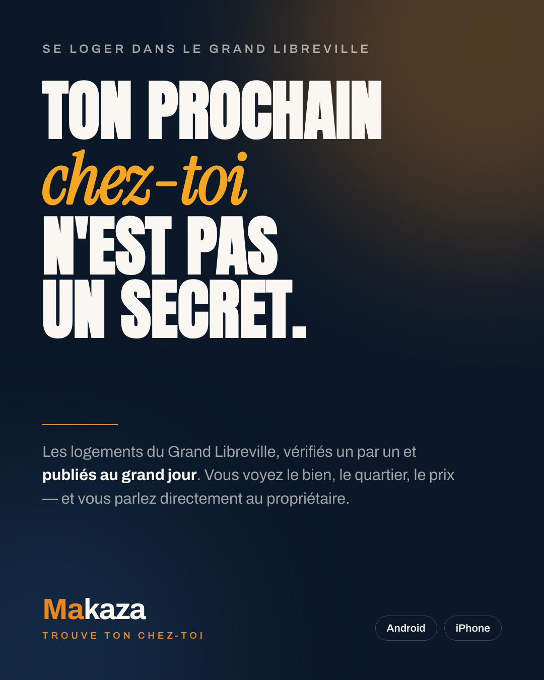 Affiche : Ton prochain chez-toi n'est pas un secret.