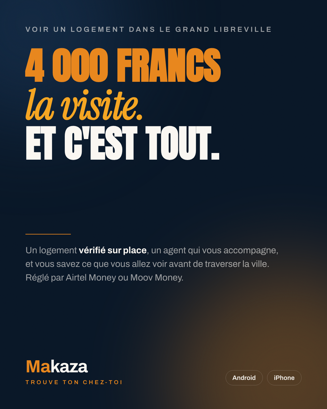 Affiche : 4 000 francs la visite, et c'est tout.